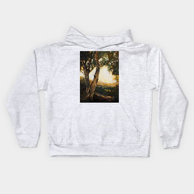 Tonal trees Kids Hoodie by AmyKalish